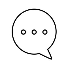 Chat shopping icon with black outline style. information, online, group, graphic, shape, chatting, line. Vector Illustration