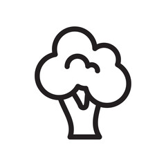 Vegetable shopping icon with black outline style. garlic, pepper, nutrition, vegetables, green, cauliflower, cabbage. Vector Illustration