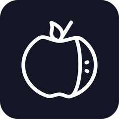 Fruit shopping icon with black filled line outline style. line, nutrition, vitamin, isolated, sign, diet, health. Vector Illustration