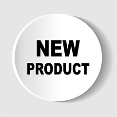 New product label, seal, sticker flat vector icon for websites and packaging