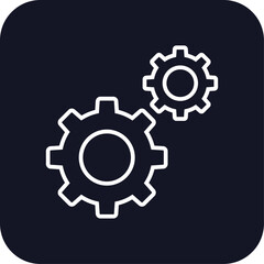 System information technology icon with black filled line outline style. machine, programming, processing, concept, cogwheel, strategy, arrow. Vector Illustration