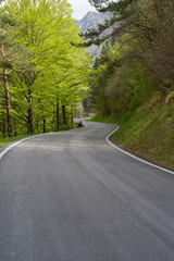 Road leading towards mountains