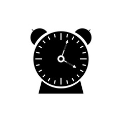 Alarm clock icon with arrow.
