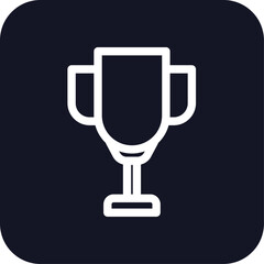 Thropy education icon with black filled line outline style. team, object, event, goal, education, set, communication. Vector Illustration