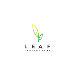 leaf logo with green colour