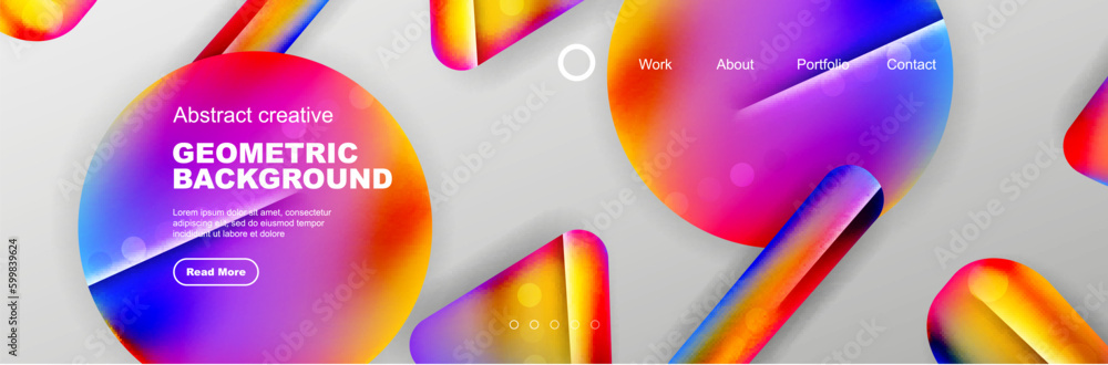 Wall mural abstract background for your landing page design. web page for website or mobile app wallpaper