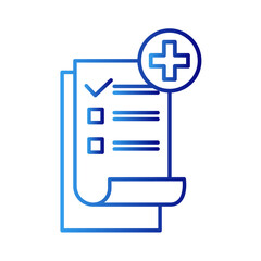 Temperature sensor digital healthcare icon with blue gradient outline style. web, humidity, energy, instrument, computer, climate, tool. Vector Illustration
