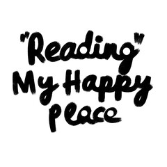 Reading my happy place Hand Drawn Calligraphic Typographic Font Design 