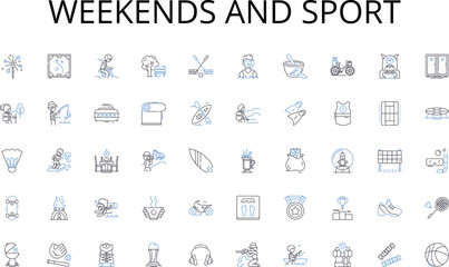 Weekends and sport line icons collection. Brainpower, Intellect, Cognition, Reasoning, Understanding, Insight, Wisdom vector and linear illustration. Perception,Acumen,Ingenuity outline signs set