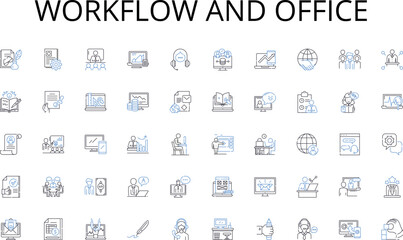 Workflow and office line icons collection. Jewelry, Bauble, Bracelet, Necklace, Earring, Brooch, Pin vector and linear illustration. Trinket box,Ring,Charm outline signs set