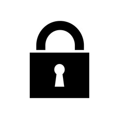 Lock vector icon. Safety symbol design. Lock flat sign