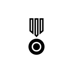 Medal vector icon. Flat symbol. Reward sign design
