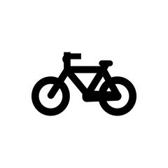Bicycle icon, black sign design. Flat vector symbol