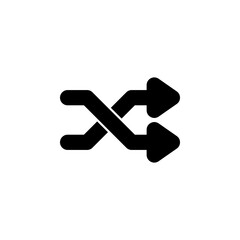 Shuffle icon , mix vector sign design