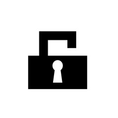 Lock vector icon. Safety symbol design. Lock flat sign