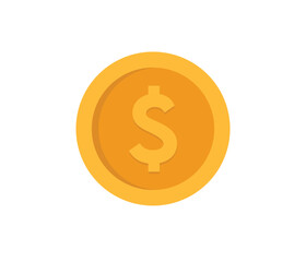 Dollar money coin icon, vector icon for web design