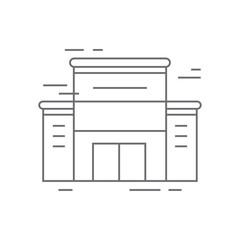 Departement meeting icon with black outline style. protection, house, element, service, strategy, man, collection. Vector Illustration