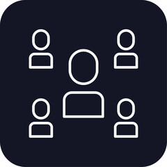 Mediator meeting icon with black filled line outline style. relation, businessman, contract, divorce, handshake, help, children. Vector Illustration