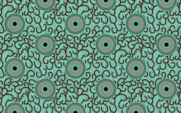 Ankara seamless pattern, straight lines and curves, textile art, tribal abstract, geometrics shape image, background, fashion artwork for Fabric print, clothes, scarf, shawl, carpet