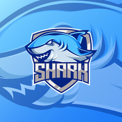 Shark mascot logo, shark esport logo
