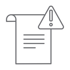 Assessment crisis management icon with black outline style. design, growth, consultant, validation, statement, banking, analytics. Vector Illustration