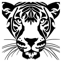 Animal head vector design black and white