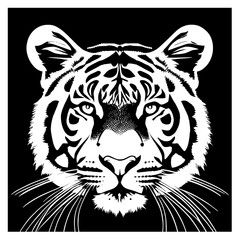 Fototapeta premium Animal head vector design black and white
