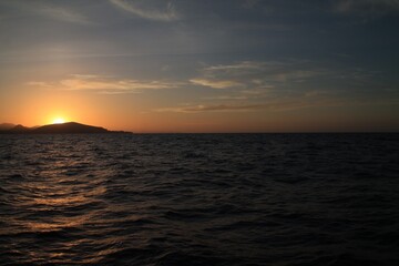sunset over the sea