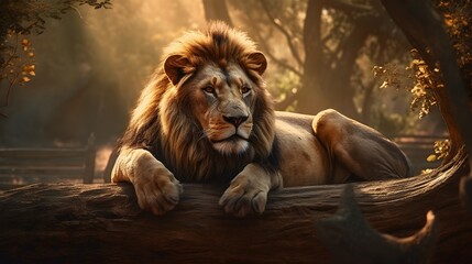 lion, the king of the jungle 