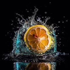 orange in water