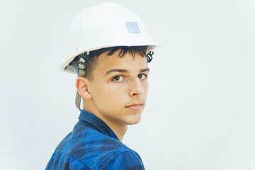 young engineer posing isolated on white background