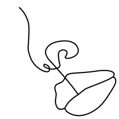 Lips One Line Drawing 