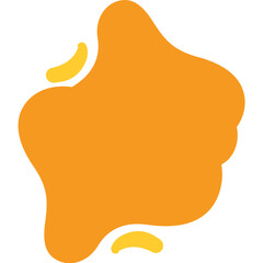 Orange Abstract Blob Shape