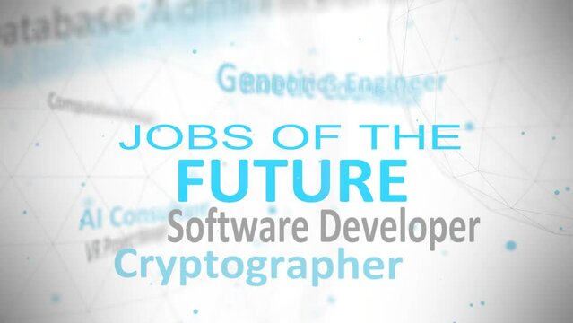 Career words cloud concept. Jobs of the future list