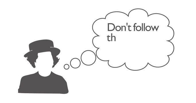 Margaret Thatcher simple style silhouette portrait. Bubble speech with quote