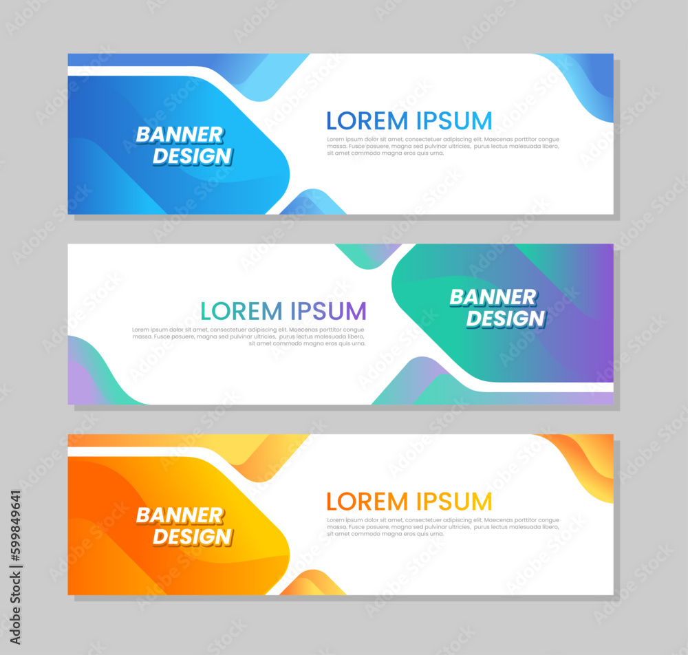 Wall mural gradient banner template design collection vector illustration