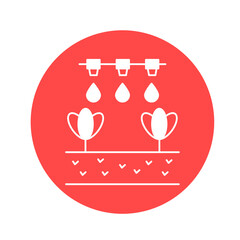 Drip irrigation Color Vector Icon which can easily modify

