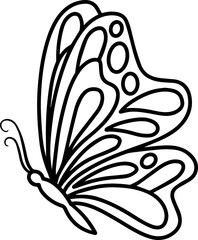Butterfly Line Art Drawing image