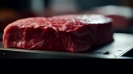 AI Generative, Super Realistic, Close up Fresh Raw Beef