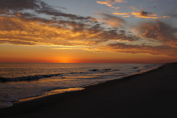 Fototapeta na wymiar Oak Island, NC Sunset