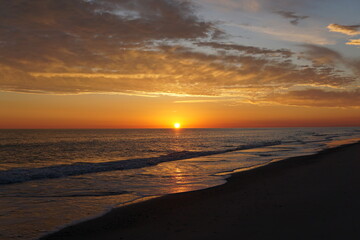 Fototapeta na wymiar Oak Island, NC Sunset