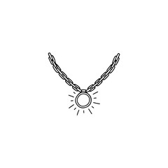 vector illustration of jewelry necklace