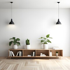 mock up poster frame in modern interior background, living room, Art Deco style, 3D render, 3D illustration
