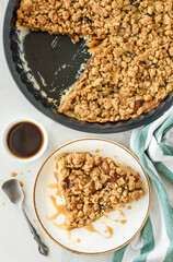Homemade caramel cheesecake 