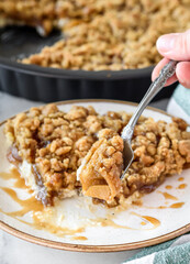 Homemade caramel cheesecake 