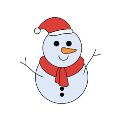 Cute Snowman Illustration