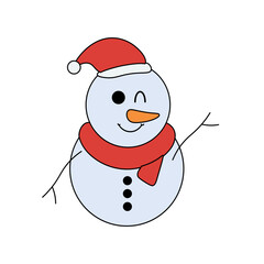 Cute Snowman Illustration