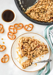 Homemade caramel cheesecake 