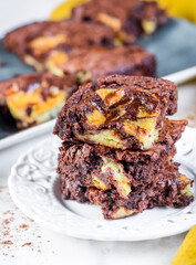 Banana Pudding Brownies