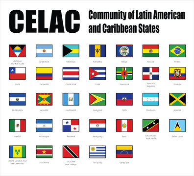 Community of Latin American and Caribbean States (CELAC), members flag